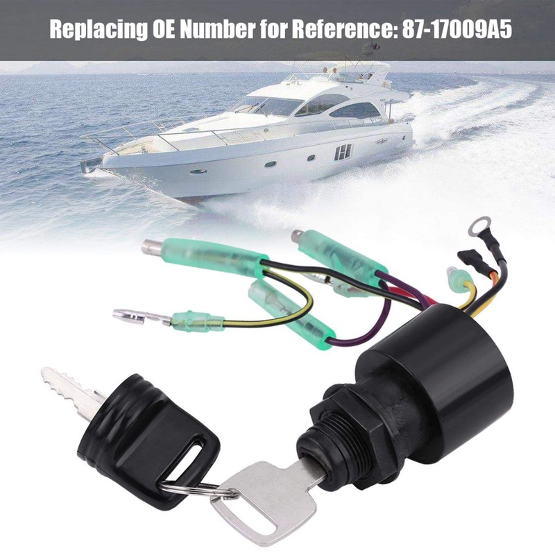 Key Switch 87-19674A1 - Boat Engine Ignition Key Switch for