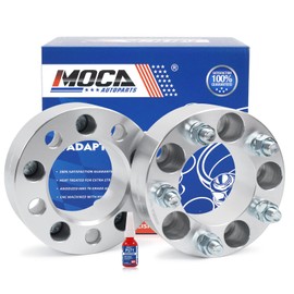 MOCA 50.8mm Wheel Spacer 5x114.3 Hubcentric Wheel Spacers (82.5mm Bore) - 1/2" x20 Studs Fit for Ford Explorer Flex & for Jeep Liberty Wrangler & for Dodge Coronet (Silver, Pack of 2)