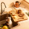 Koesus Funny Shocked Chicken Cutting Board, Chicken Lover Lady Mom