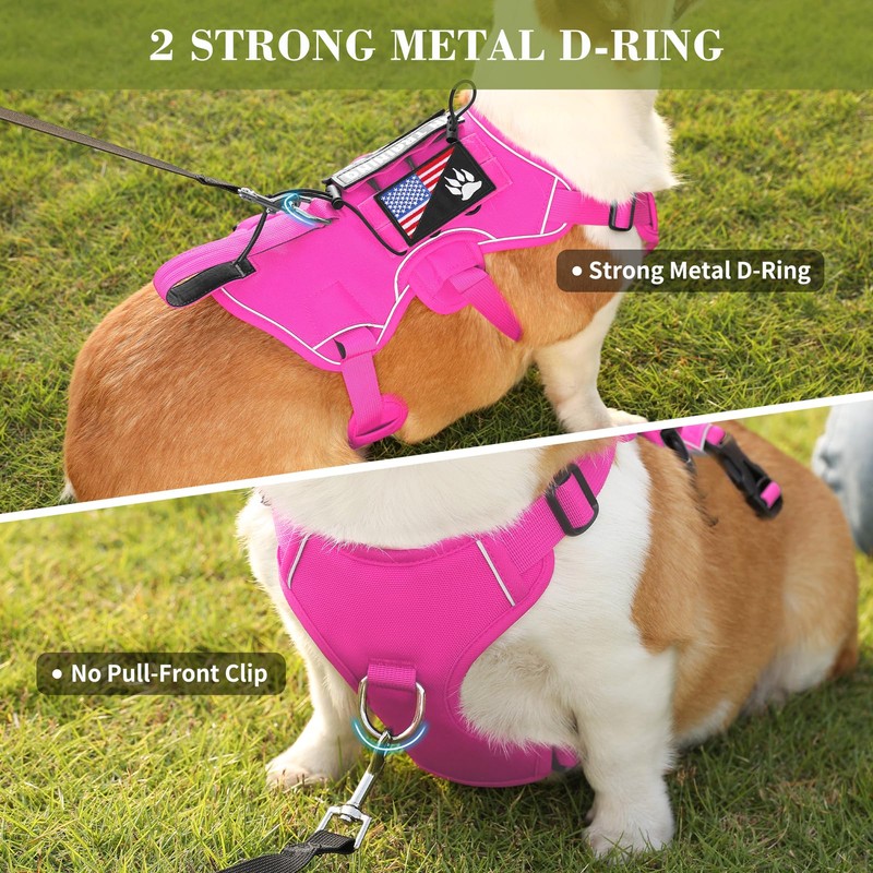 VOOPET Escape Proof Dog Harness, Soft Padded Full Body Pet