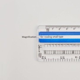 Westcott Data Processing Magnifying Ruler, 12-Inches, Clear (14125)