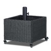 SUNNYPARK Umbrella Stand Outdoor Base with 4 Wheels Heavy Duty