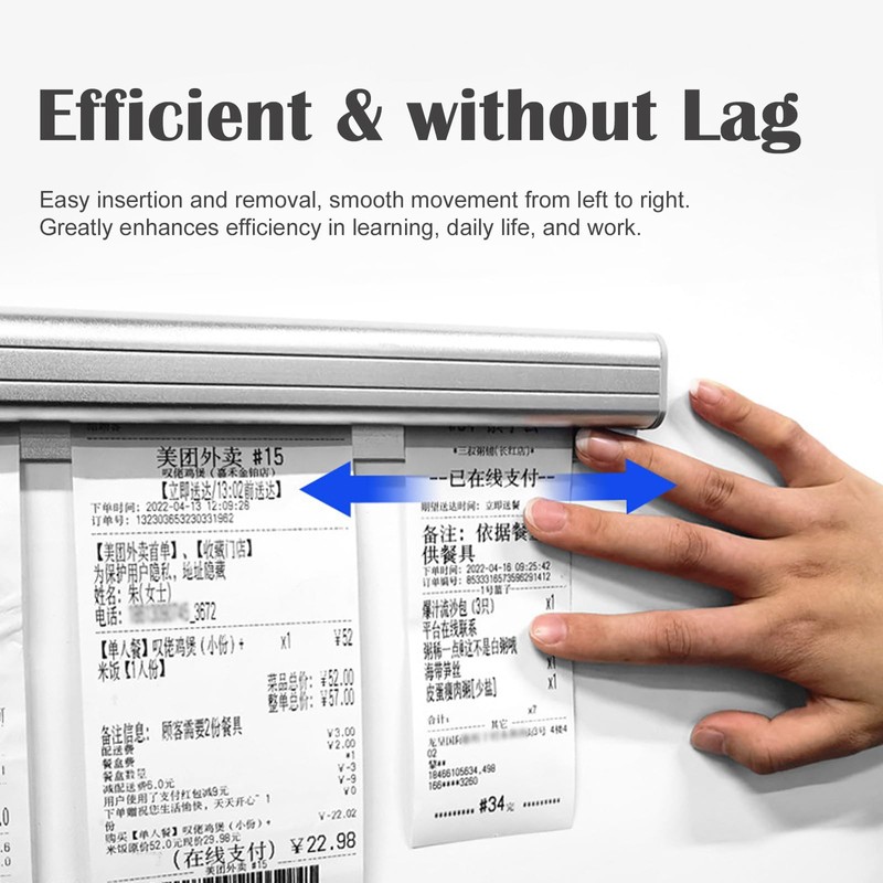 2 Pieces Ticket Holder Receipt Holder for Restaurant Refrigerator, No