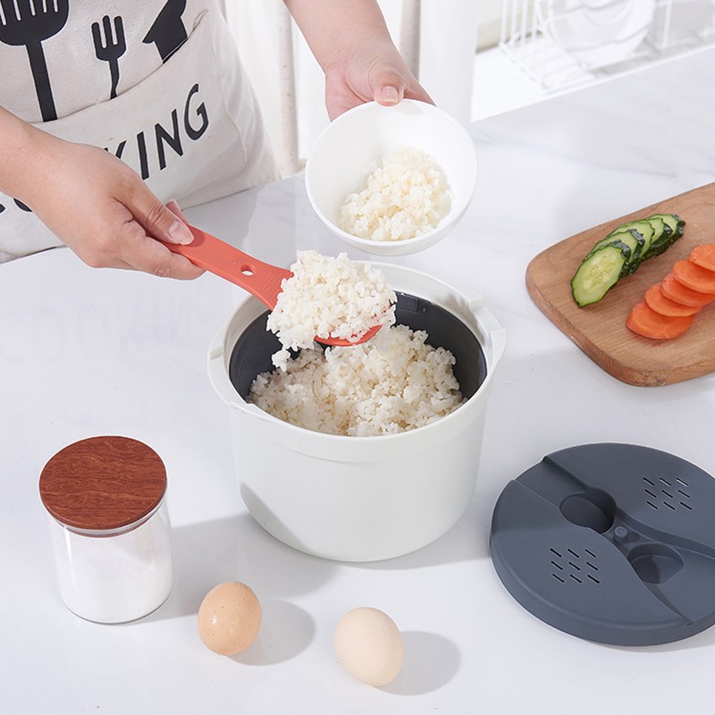 Microwave Rice Cooker 2L Food Grade PP Material Rice Spoon