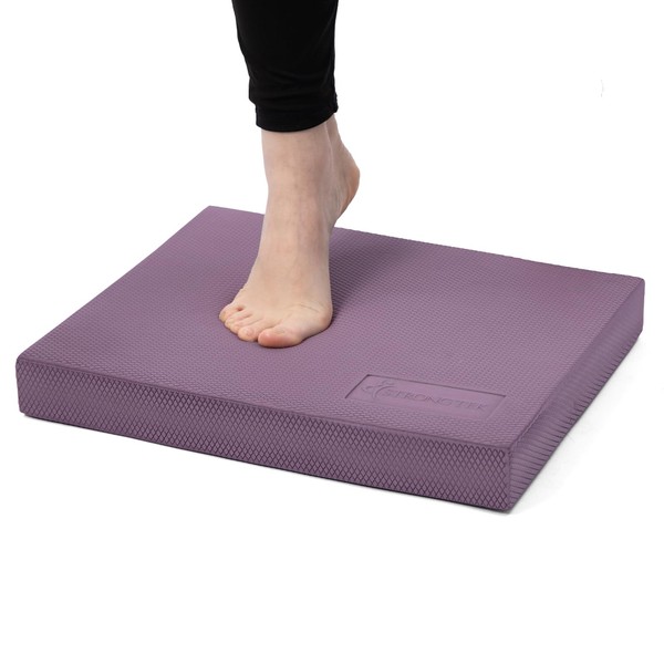 StrongTek Professional Foam Exercise Balance Pad - 15.8" x 13" x 2", High-Density TPE Foam Knee Pad, Non-Slip & Water-Resistant, for Balance Training, Physical Therapy, Yoga, and More (Purple)