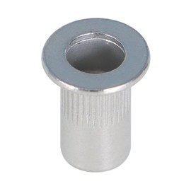 kimllier 100Pcs Rivet Nuts 8-32 UNC Rivet Nut Assortment Kit Aluminum Flat Head Threaded Insert Nutserts Assort