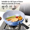 IKTU Ceramic Nonstick Deep Frying Pan, 11Inch Nonstick 4Qt Saute