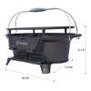 Outill Oval Cast Iron Grill Outdoor, Portable Charcoal Grill and