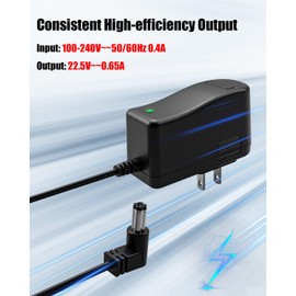 Charging Cable Adapter LK45 22.5V 0.65A Fit for STIHL FSA45 BGA45 HSA45, Power Adapter Cord Replace 45114005603 4511-400-560 45114005602, 100-240V 50/60Hz 0.4A