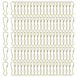 PATIKIL Lanyard Hooks, 100 Pcs 25mm Stainless Steel 304 Spring Snap Hook Metal Clips Clasp for Key Chain Key Rings ID Card Shower Curtain, Golden Bronze