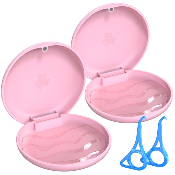 Pack of 2 Braces Box Denture Container with 2 Aligners