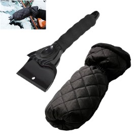 SIGANDG Ice Scraper with Glove, Ice Scraper for Car Windscreen, Mitten to Remove Ice, Snow, Efficency and No Scratches Ice Snow Frost Removal for Car SUV Truck Windscreen and Windows