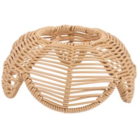 OSALADI Lotus Lampshade Woven Imitation Rattan Pendant Woven Pendant Lamp Shade Farmhouse Lampshades Pendant Kitchen Island Lotus Wicker Plastic Hanging Lantern