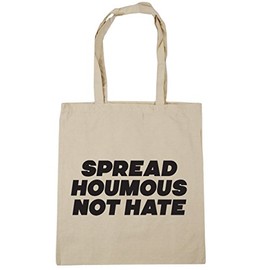 Hippowarehouse Spread Houmous Not Hate Tote Shopping Gym Beach Bag 42cm x38cm, 10 litres