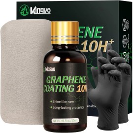 Kingvo 10H Ceramic Coating for Cars, Advanced Graphene 1.01 Fl Oz (Pack of 1)
