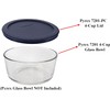 Pyrex Pyrex Bundle - 4 Items: 7201-PC 4-Cup Blue Round