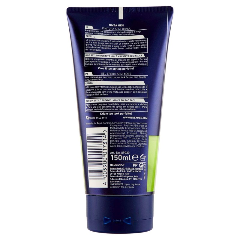 Nivea Men Elastic Styling Hear Gel 150ml
