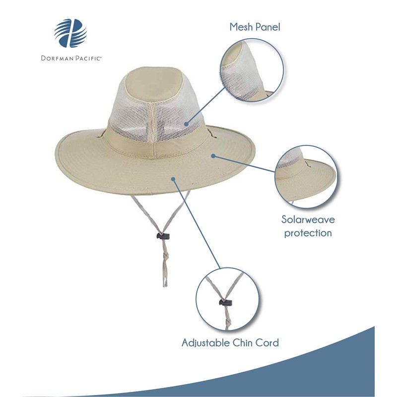 DPC Outdoors Solarweave Treated Cotton Hat, Camel, Large