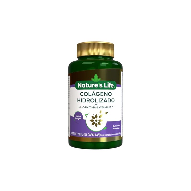 Nature Life Colágeno Hidrolizado Puro Ornitina Vitamina Suplemento Alimenticio Piel