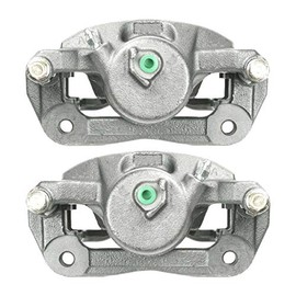 AutoShack BC29824PR Front Driver and Passenger Side Brake Calipers Assembly Pair Set of 2 Replacement for 2002-2004 Honda CR-V Element 2.4L 4WD AWD FWD