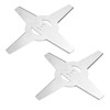 2PCS Mower Blades 4 Teeth Head Blades 7.9in Stainless Steel