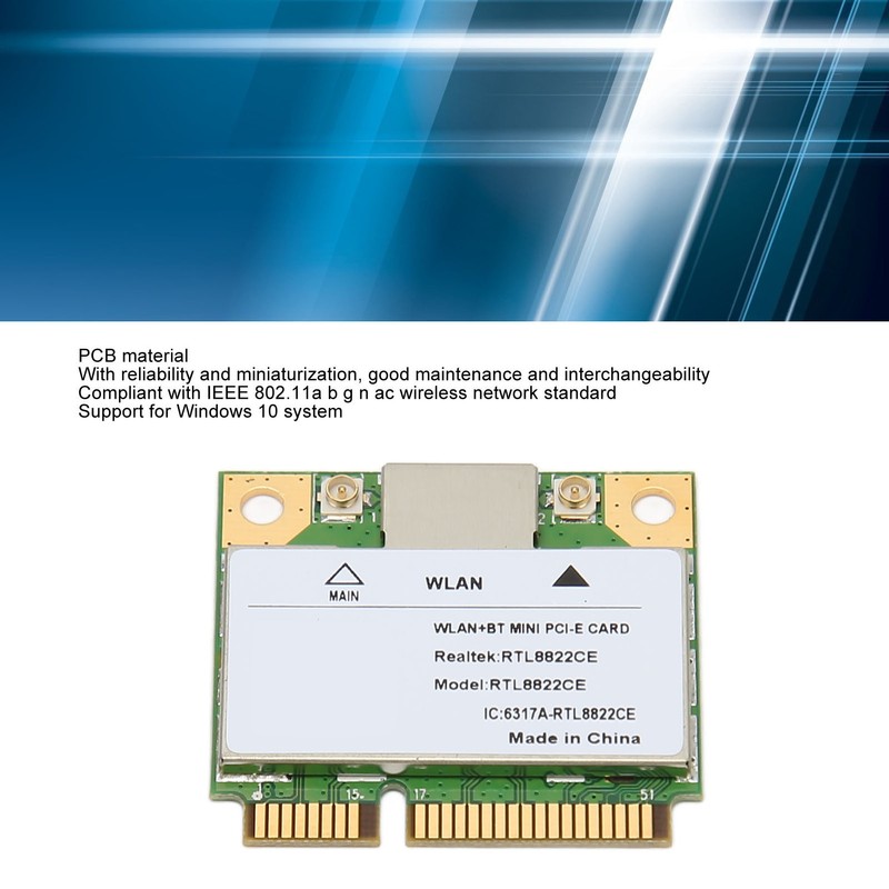 RTL8822CE Mini PCIe WiFi Card Gigabit 2.4G 5G Dual Band