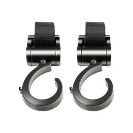 QENLKIX Baby Stroller Hooks, Set of 2, , Anti-Slip, Load Capacity 44.1 lbs (20 kg), 360 Degree Rotation, Multifunctional Luggage Hanger (Compatible with Electric Bikes, Motorcycles, Entryways)