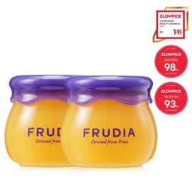 Frudia 블루베리 하이드레이팅 고보습 각질제거 허니 립밤 2개세트(+모찌폼 증정) Blueberry Hydrating Deeply Moisturizing Exfoliating Honey Lip Balm 2-Piece Set (+Free Mochi Foam)
