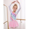 KEOYA Leotards for Girls Gymnastics Long Sleeve Sparkly Dance with