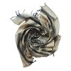 100% Cotton Beige Khaki Sand and Black Shemagh Scarf Arab