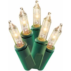 Holiday Time 100 Clear Mini Lights - Green Wire - Indoor/Outdoor (2 Pack)