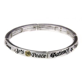 4030622 Christian Fruits of The Spirit Stretch Bracelet Bible Religious Love Joy Peace Galatians 5:22-23