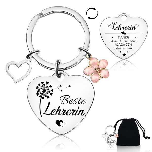 BOYATONG Leaving Gift Teacher Gift, Keyring Teacher, Thank You For