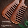 Iwansol Peine Antifrizz De Madera De Sándalo Dorado Antiestático
