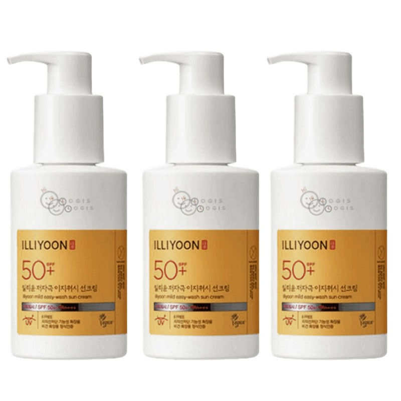 Illyyoon 일리윤 저자극 이지워시 선크림 150ml(SPF50+) 3개