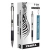 Zebra Pen F-301 Ballpoint Fine Point 0.7mm, Black Easy-Glide Ink,
