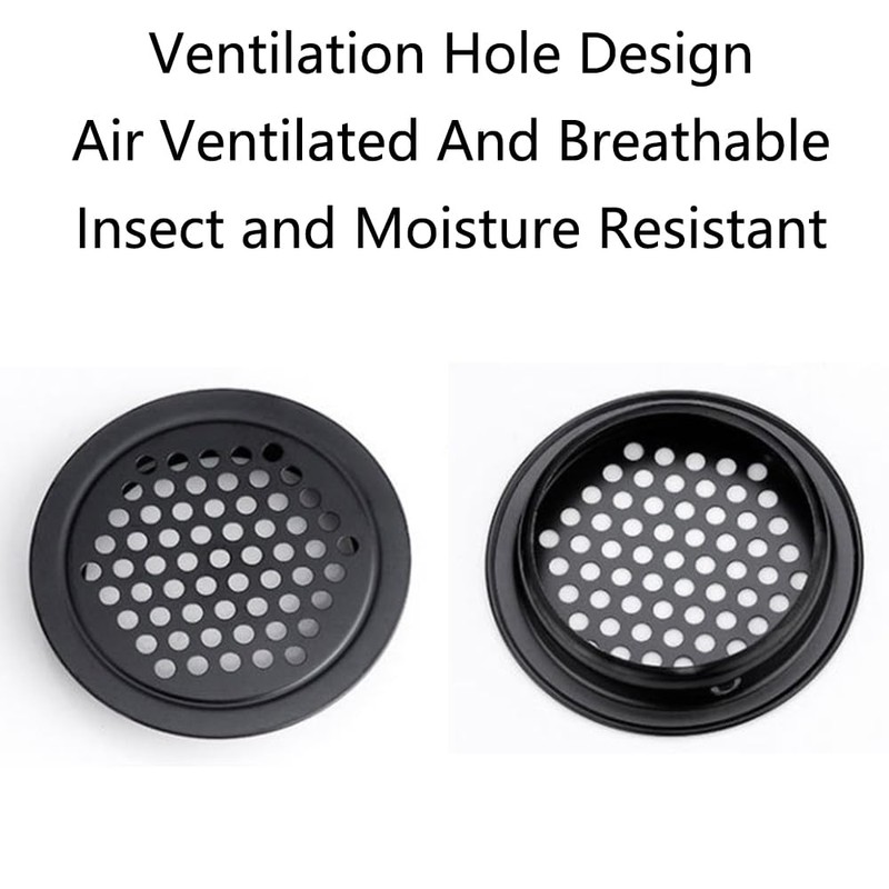 20Pcs Stainless Steel Ventilation Grille 19mm, Circular White Air Vent