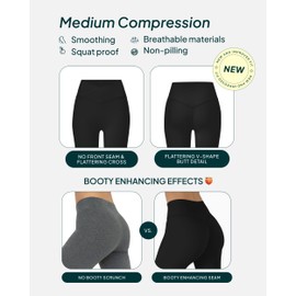 PAVOI ACTIVE Pilates Crossover Leggings for Women | Buttery Soft High Waisted V Cut Cross Waist Workout Yoga Pants | FlexFlow, Small, Black