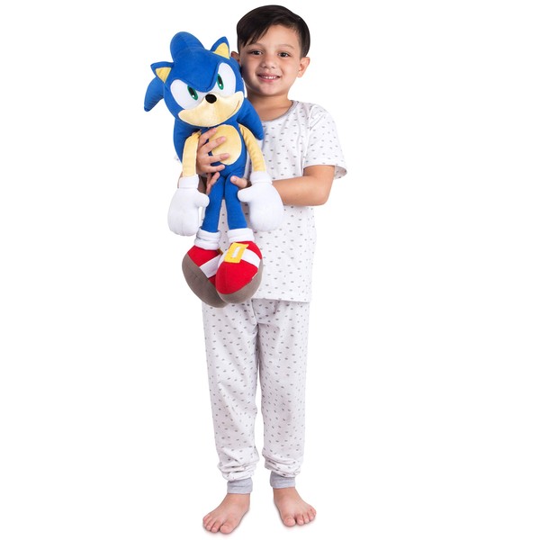 Franco Kids Bedding Plush Cuddle Pillow Buddy, One Size, Sonic The Hedgehog