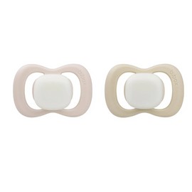 B.Box Glow Pacifier Twin Pack Natural Latex Teat 6 Months+ - Assorted