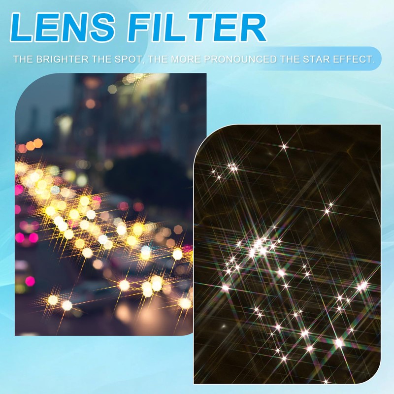 sourcing map 82mm Star Lens Filter, Starburst Lens Filter 8
