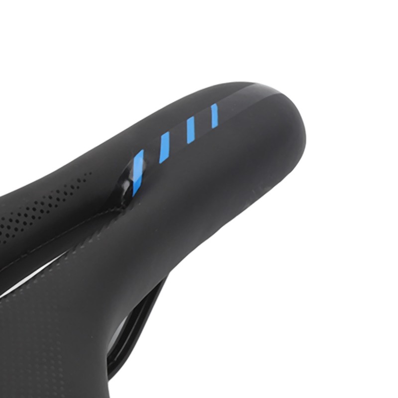 Road Bike Saddle Black Hollow Ergonomic Soft Silicone Sponge Tail