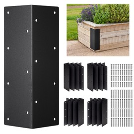 Set of 16 Raised Garden Corner Brackets, 11 inch Raised Bed Corner Brackets with Screws, Rust Resistant Metal Connectors for Furniture Flower Vegetable Planter, 3 inch Wide