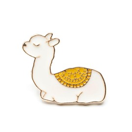 Miniblings Lama Brooch Pin Animal Camel Alpaca – Original Fashion Jewellery I Lapel Pin Button Pins, Metal