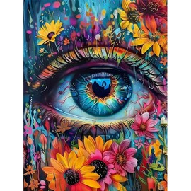 Skyboda Eye Diamond Painting Kits for Adults, DIY Easter Diamond Art Kits Full Round Drill Gem Art Diamond Dots for Home Wall Art Decor 30x40cm
