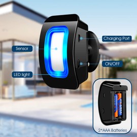 Passage Detector with Alarm Detector, Wireless Home Security Alarm System, Driveway, Motion Sensor for Home, Yard, Garage