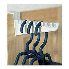Hanger Hooks Space Saver Overdoor Bathroom Bedroom Plastic Over The Door Ironing Hooks Holder Clothes Coat Towel Stand Tool Laundry Storage Kids Adults (Pack Of 2 Hold 20 Hangers)