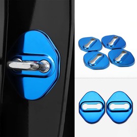 AOMSAZTO Accessories for Toyota Camry Door Lock Cover Buckle ABS Decor Trim Door Locker Protector Decoration Cover Sticker for Camry 2018-2022 4 PCS Black for Toyota Camry Accessories (Blue)
