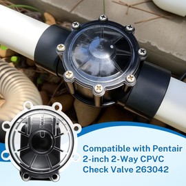 Hohean 2 Pack Pool Check Valve Replacement Kit, Compatible with Pentair 263042 2-Inch to 2-1/2-Inch CPVC Check Valve, Flapper Assembly Rebuild Kit for Diverter Pool and Spa, Prevents Water Backflow