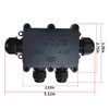IP68 Waterproof Junction Box, 4-Way Cable Connector for Outdoor Use,